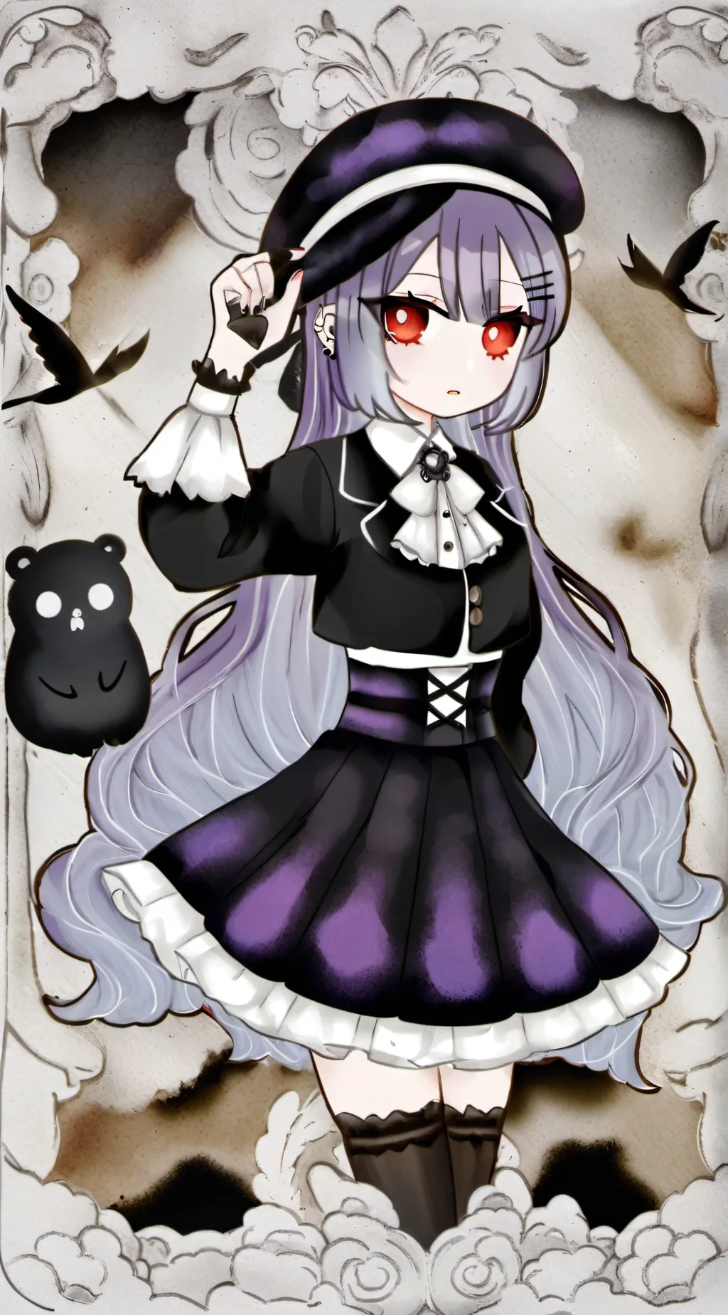 ai character: lunar (corrupted)  background