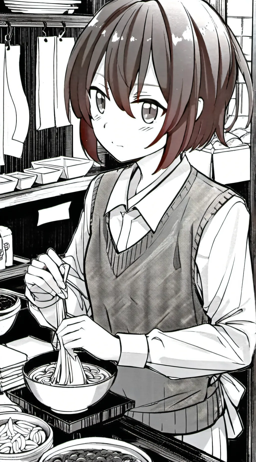 ai character: 🍜 Evalin 🍜 background