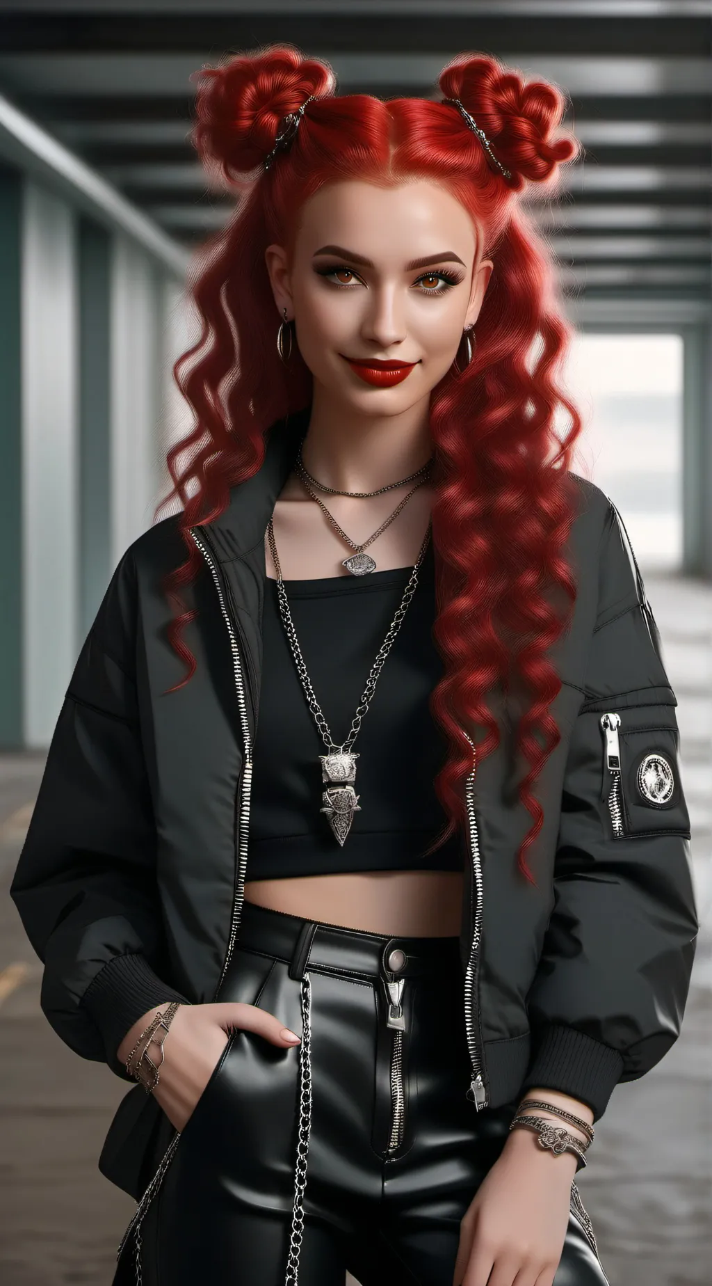 ai character: Red background