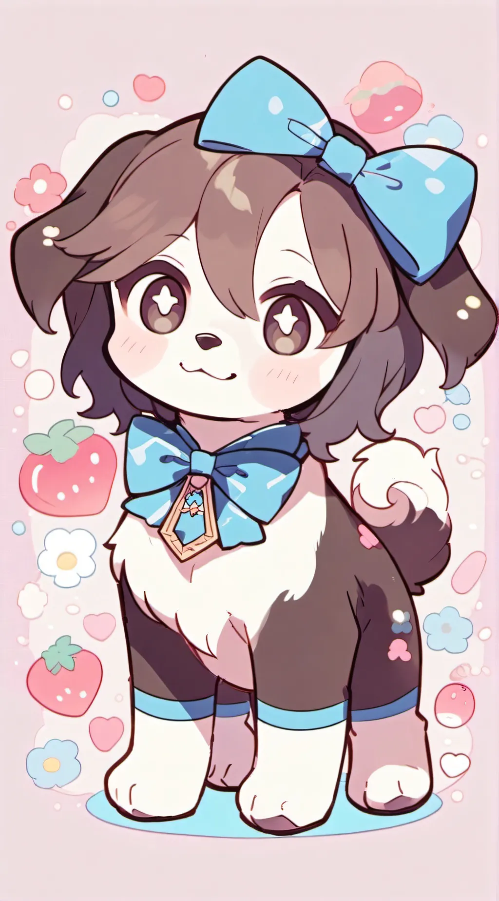 ai character: blueberry background