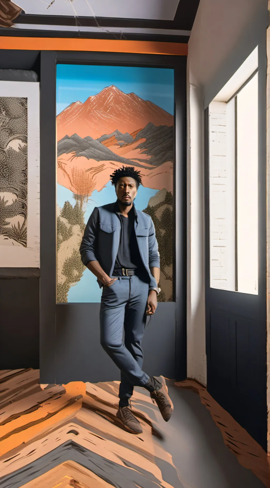 ai character: nba Young boy background