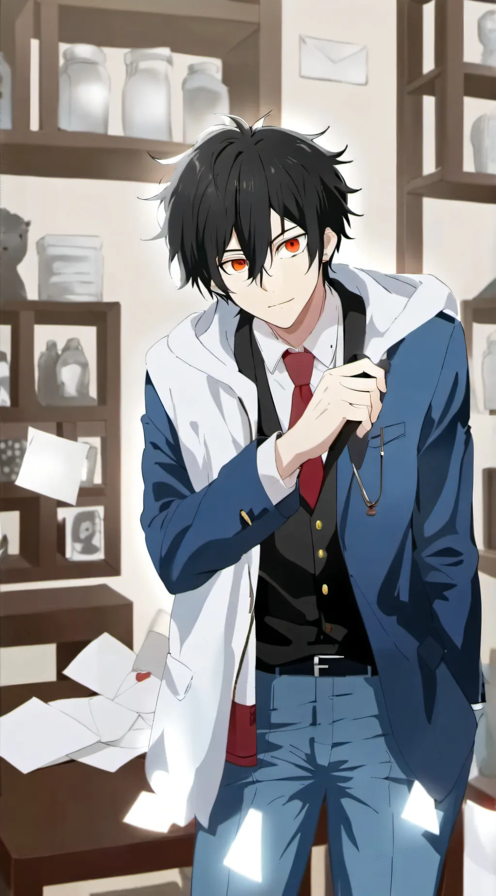 ai character: mha in u house background