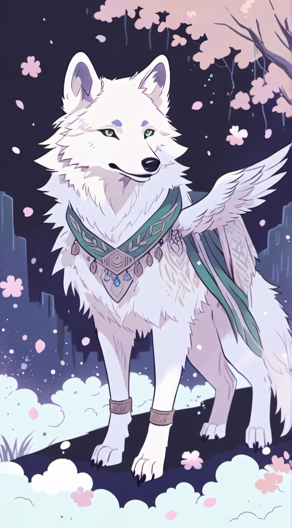 ai character: Forest wings background