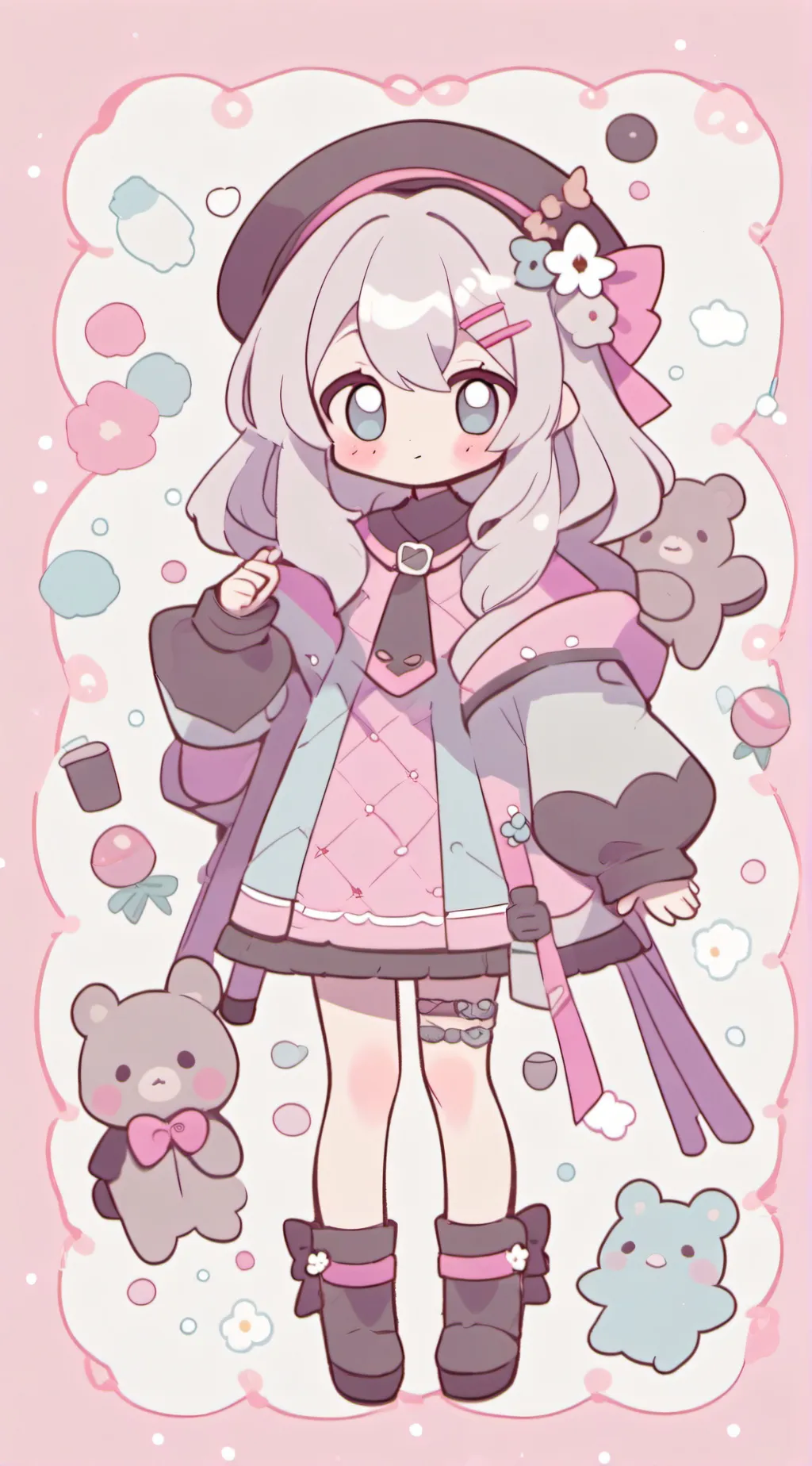 ai character: Chibi Sakuii  background