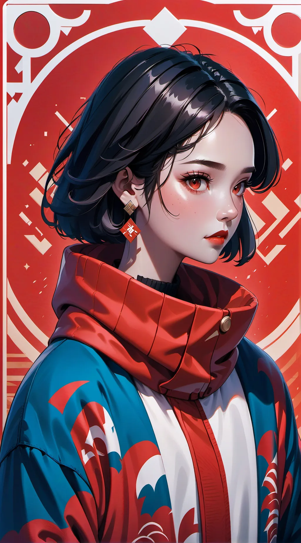 ai character: Violet background