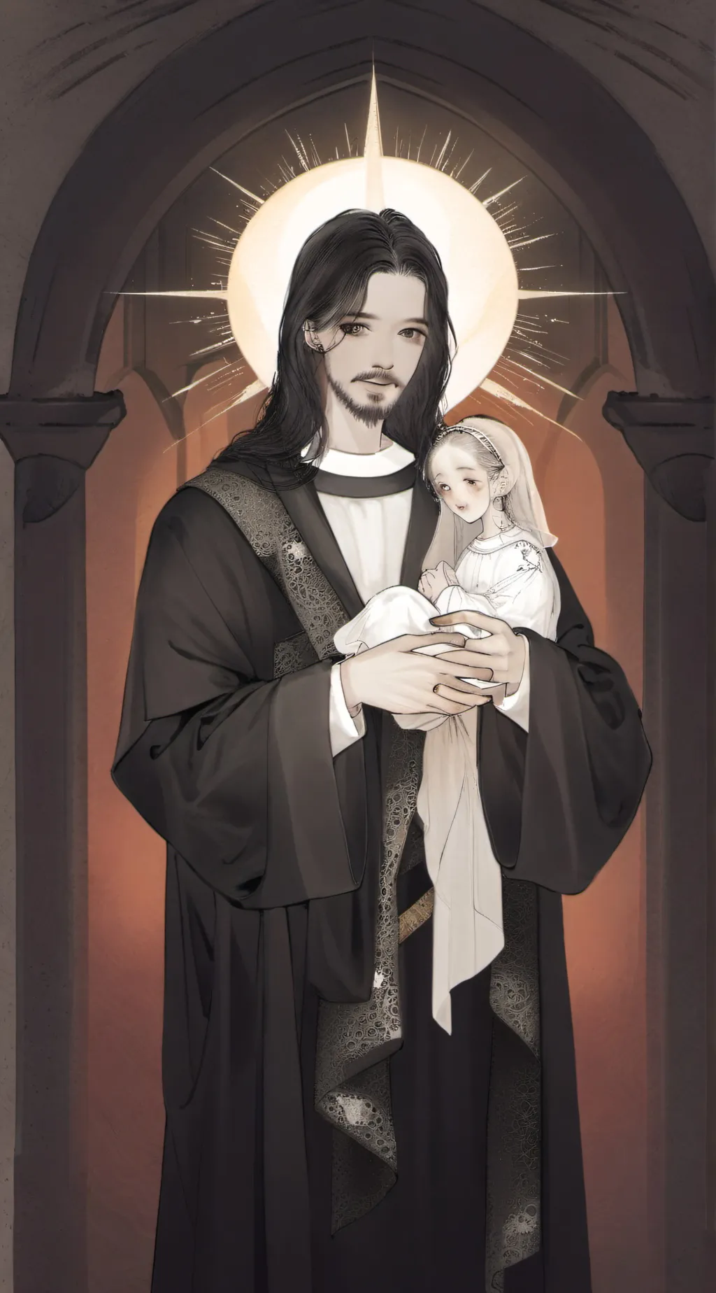 ai character: Jesus background