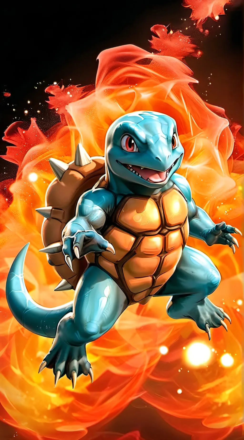 ai character: Squirtle  background