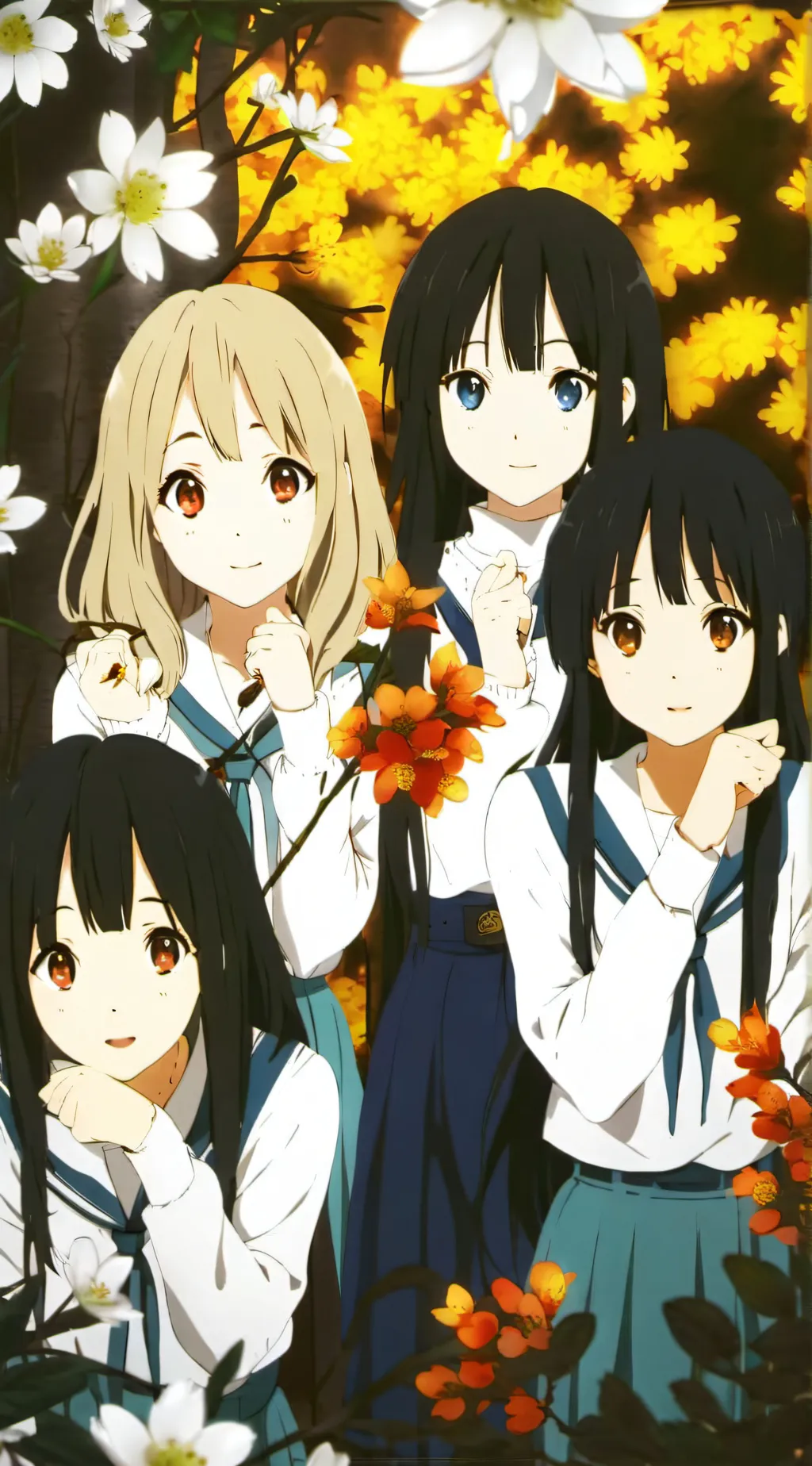 ai character: Group of girls background