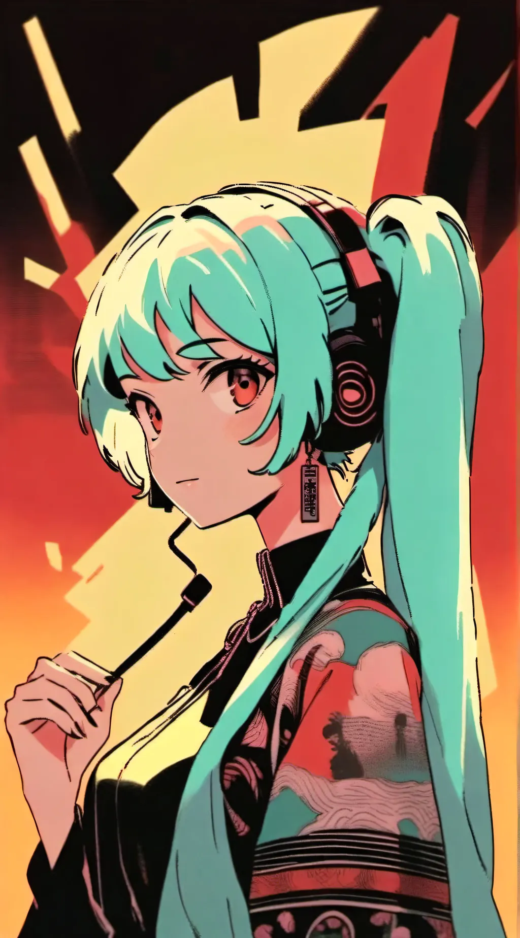ai character: 🩷🩵Miku🩵🩷 background