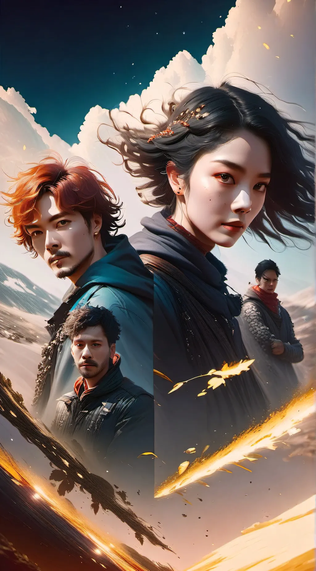 ai character: elemental background