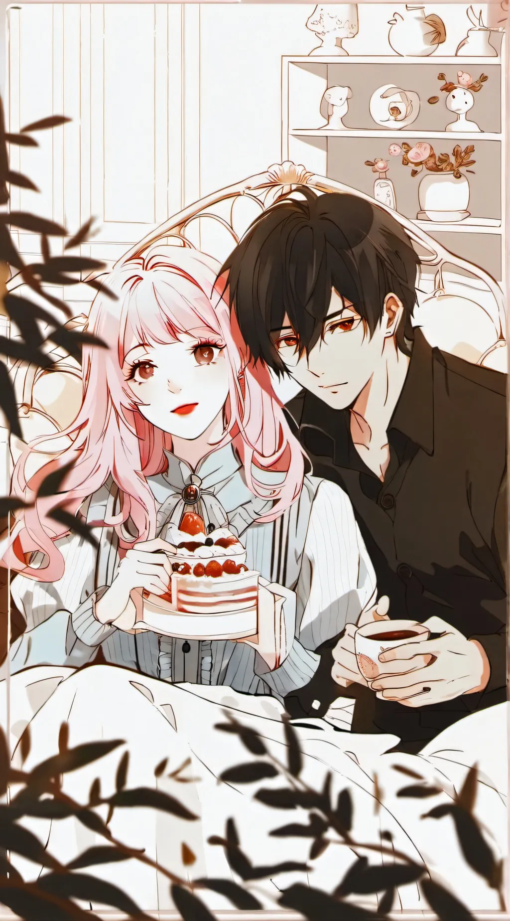 ai character: Obanai and mitsuri background