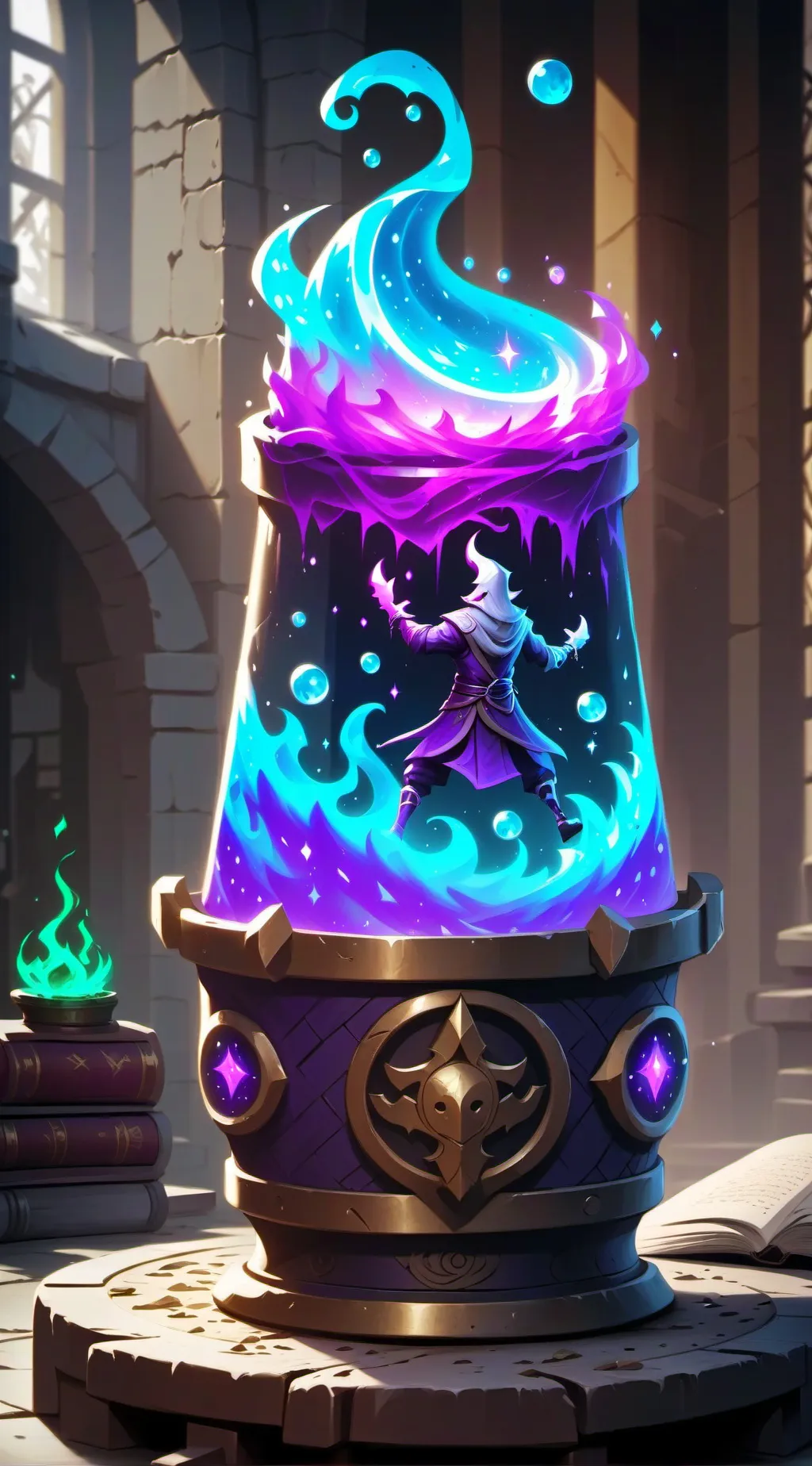 ai character: magic school background