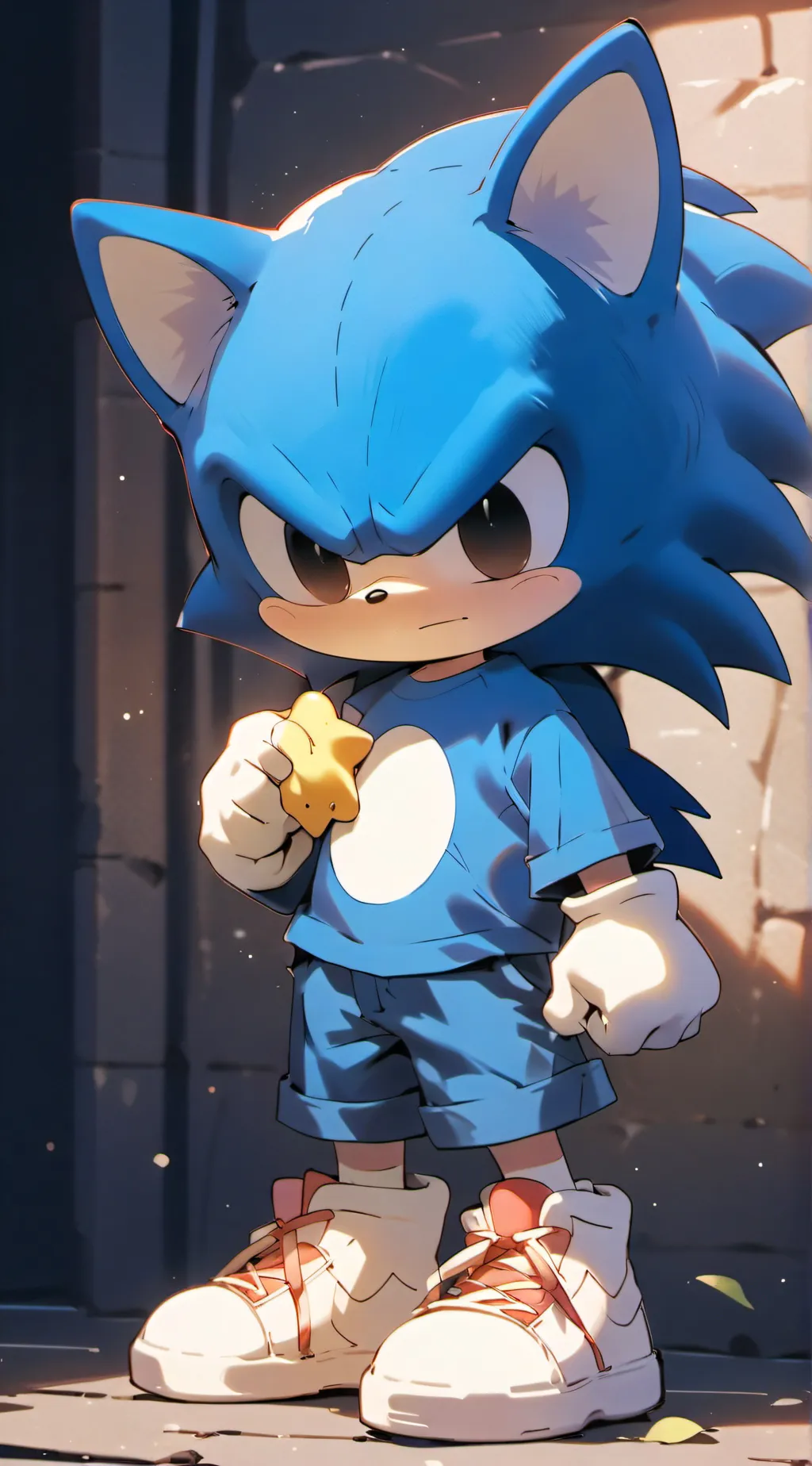 ai character: Baby sonic again  background