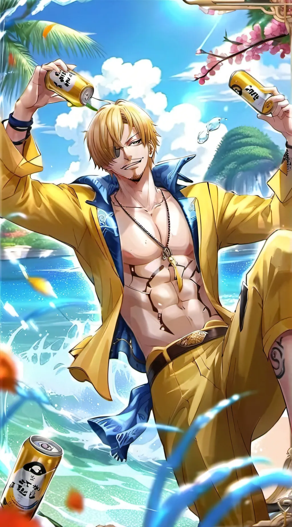 ai character: Vinsmoke sanji background