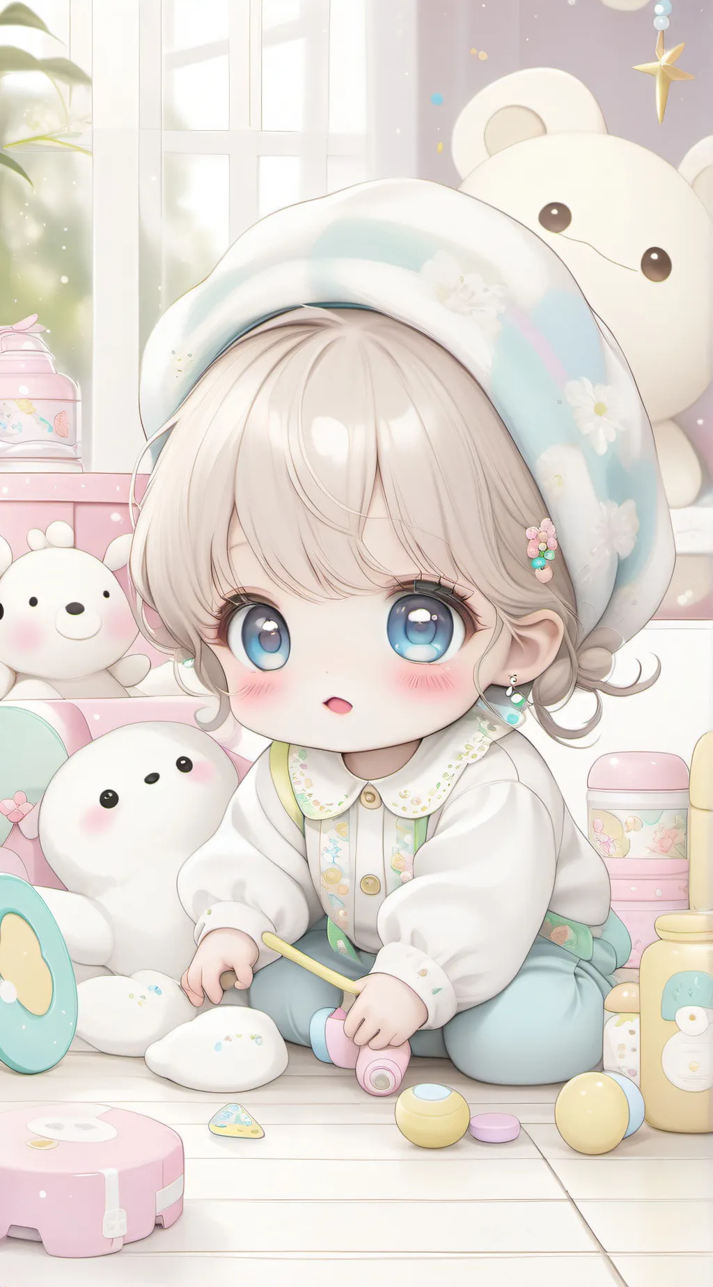 ai character: BABY  background