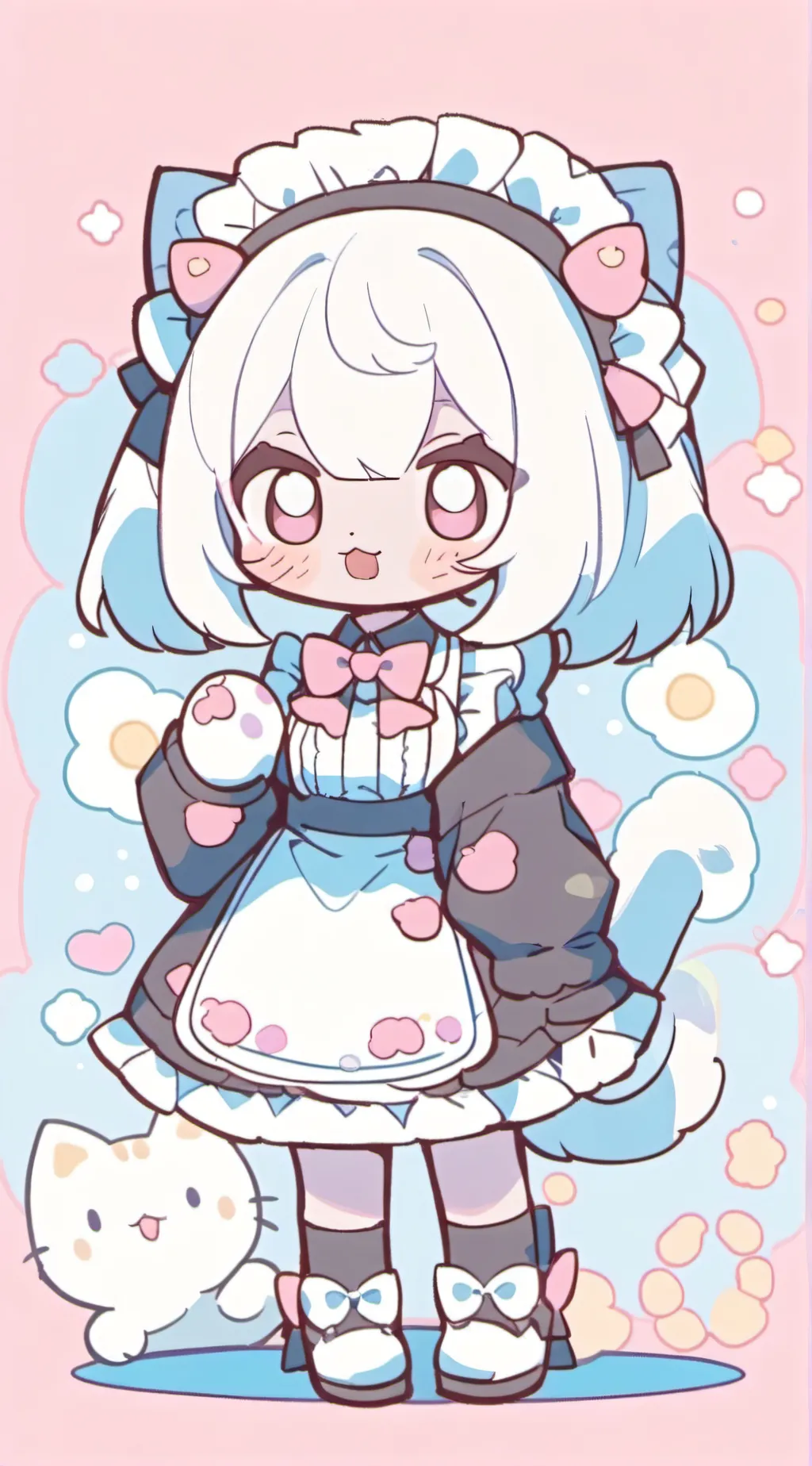 ai character: Past cat V background