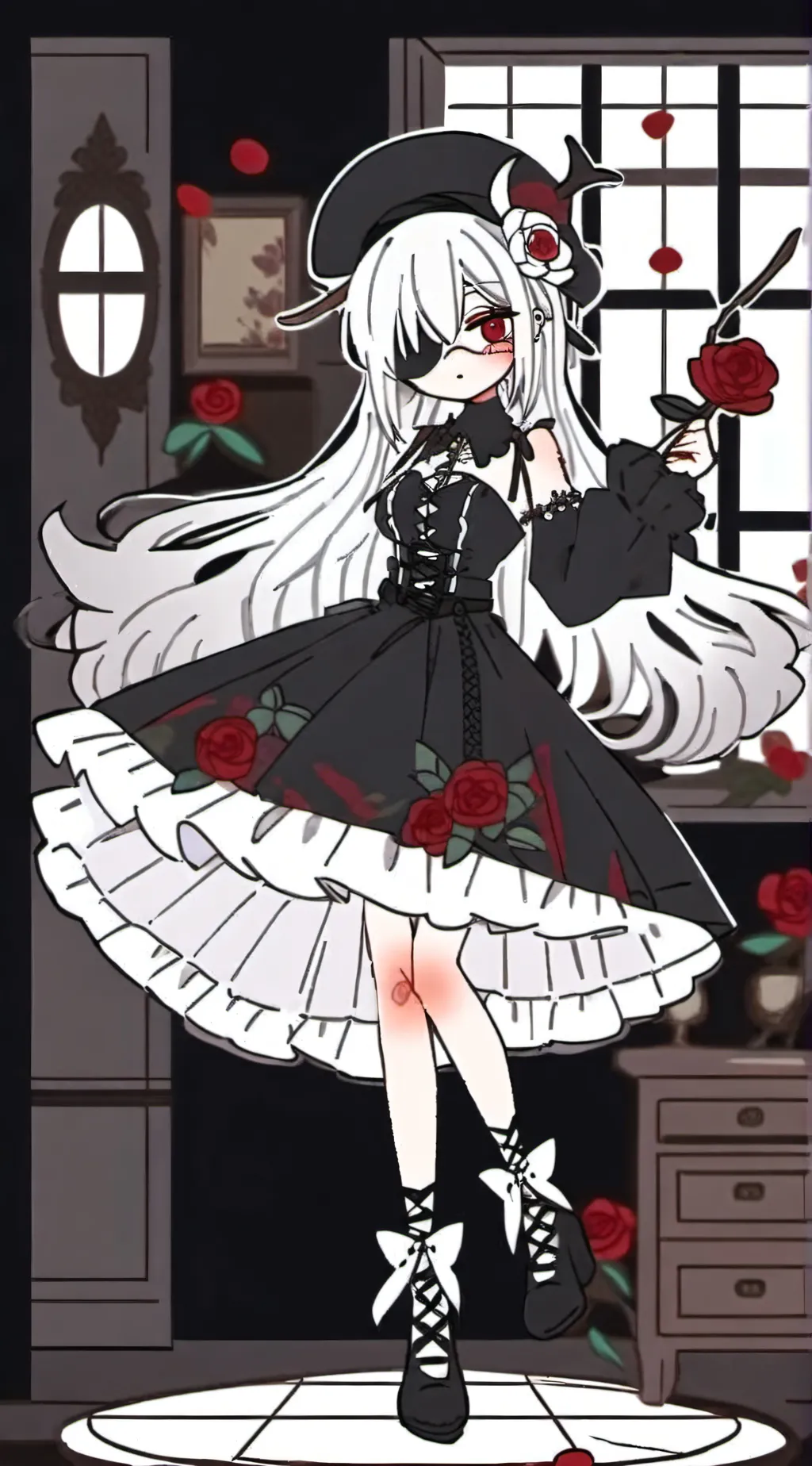 ai character: Rose background