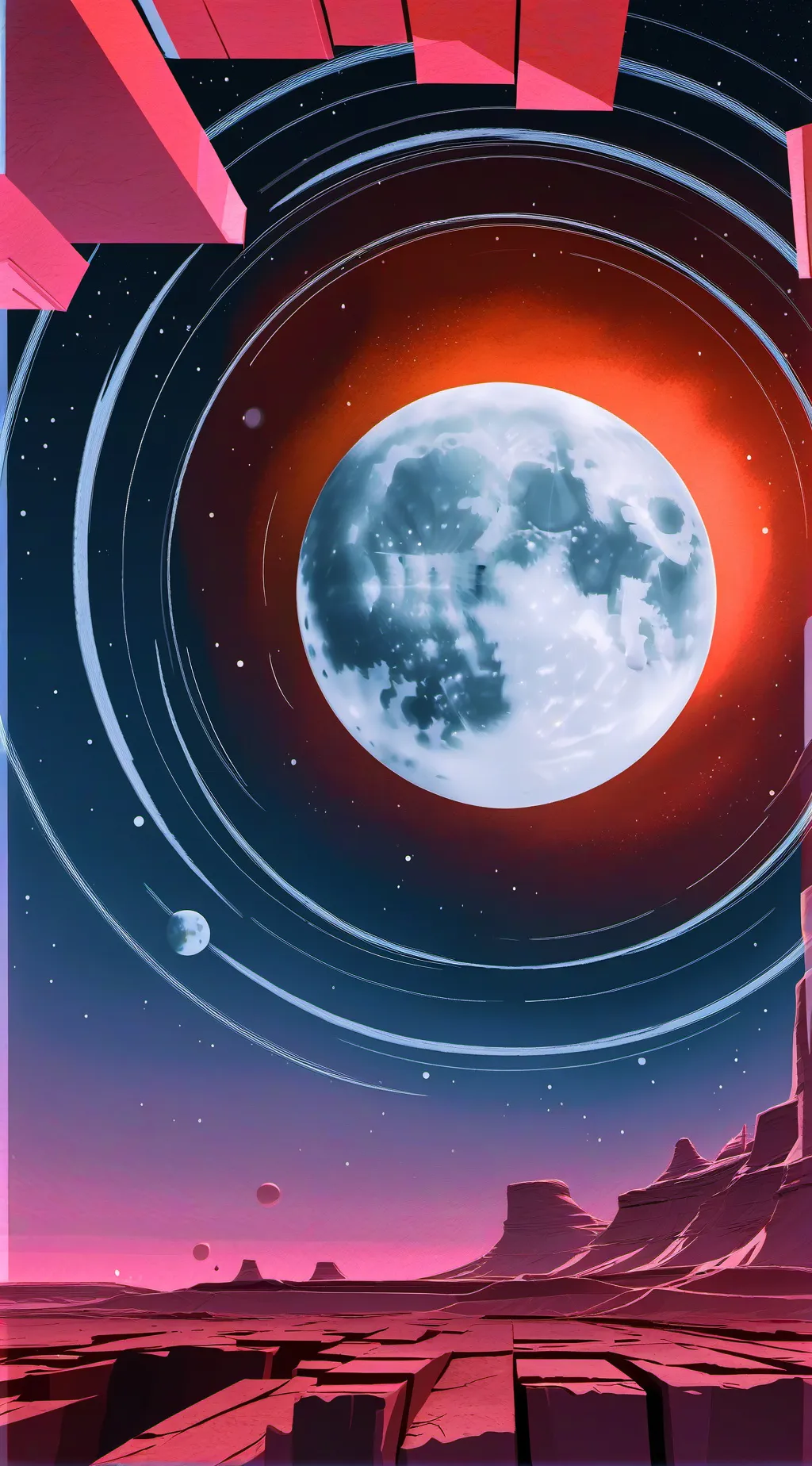 ai character: Moon background