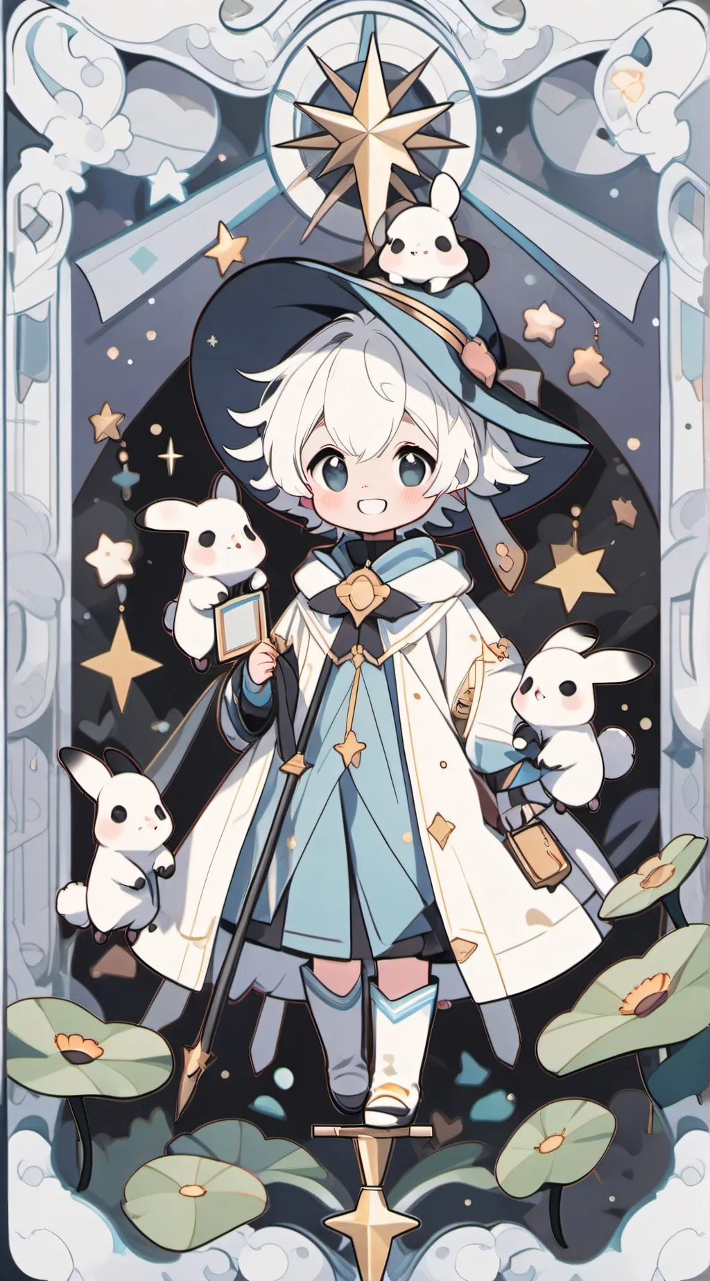 ai character: smiling critters  background