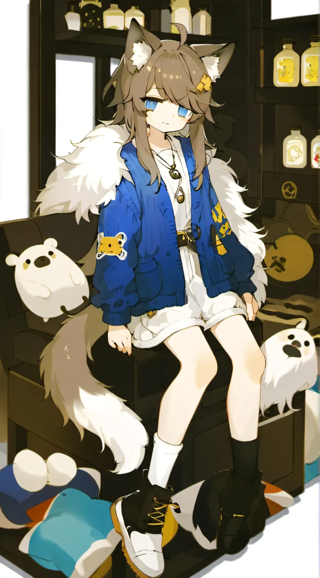 ai character: Nannie (furry) background