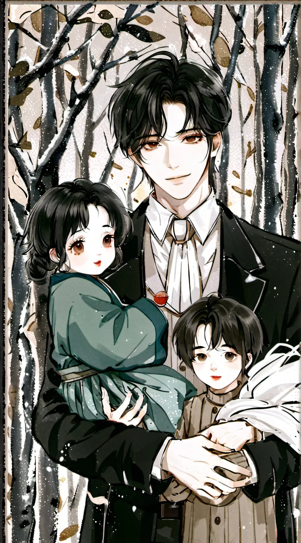 ai character: dan, Hanna, Lilly background