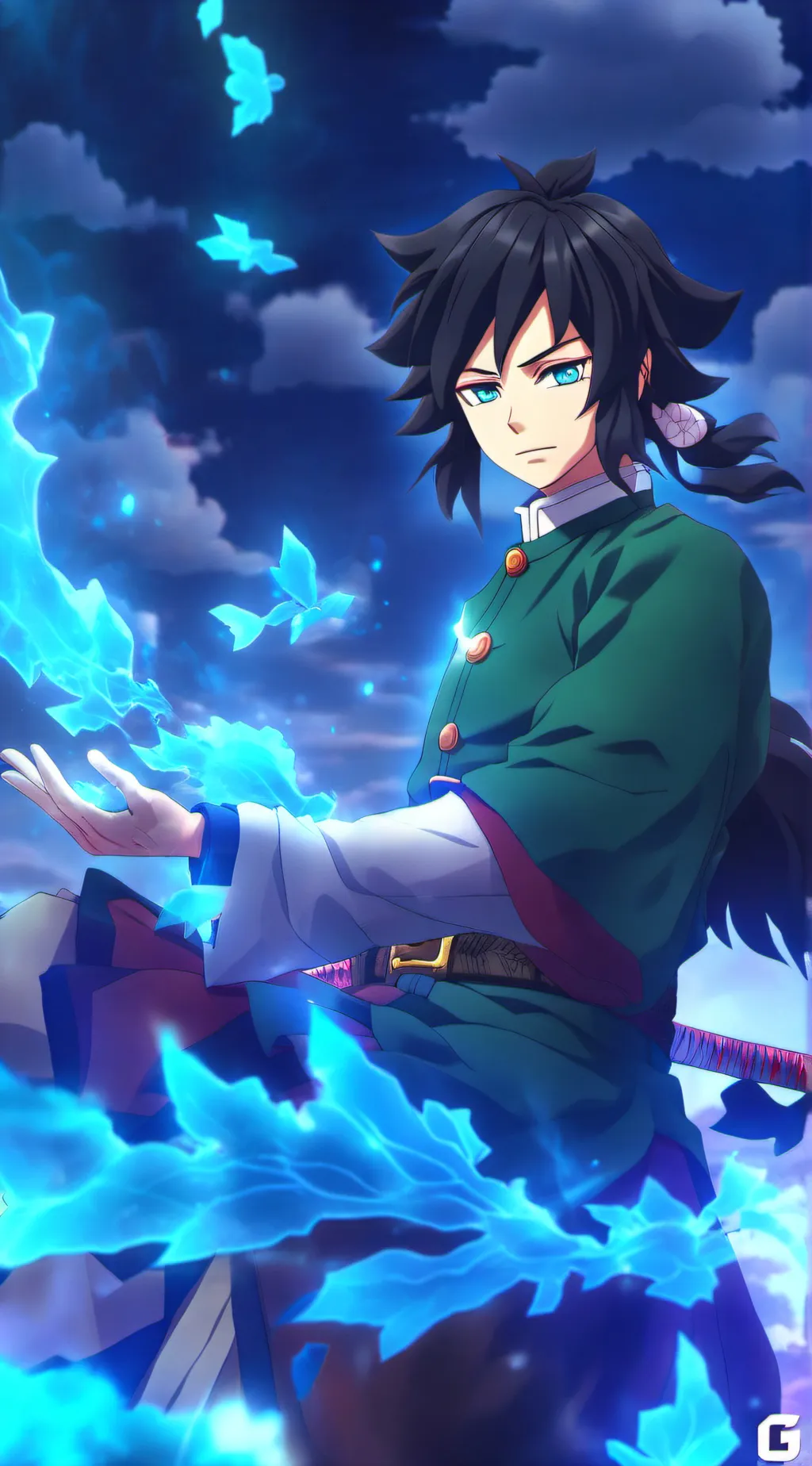 ai character: giyu tomioka background