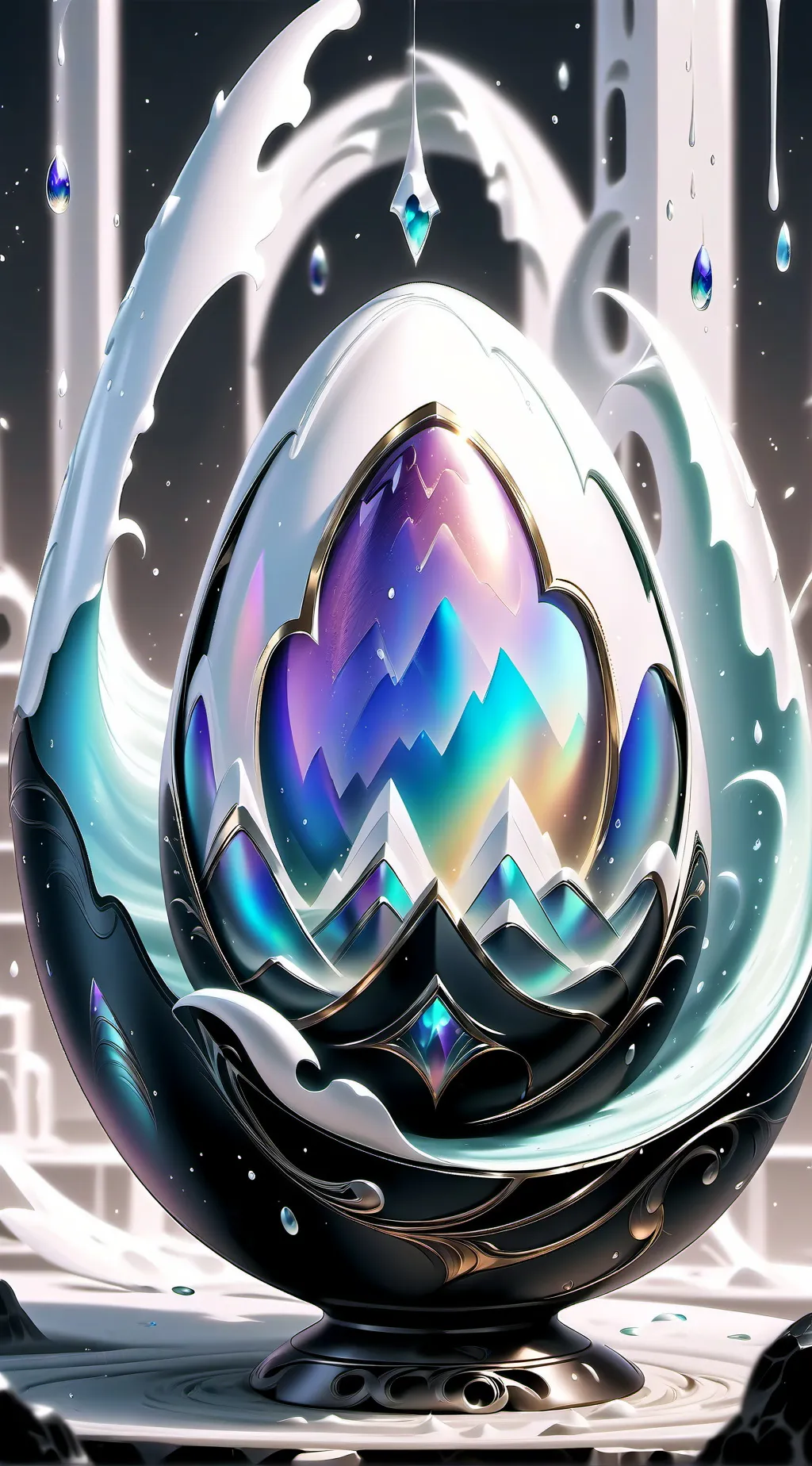 ai character: THE EGG PORTAL background