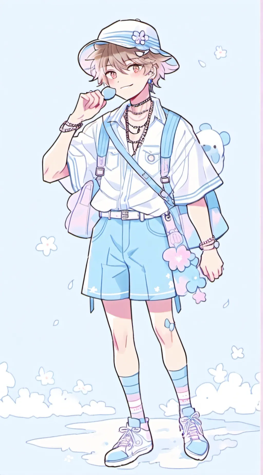 ai character: preppy bakugo background