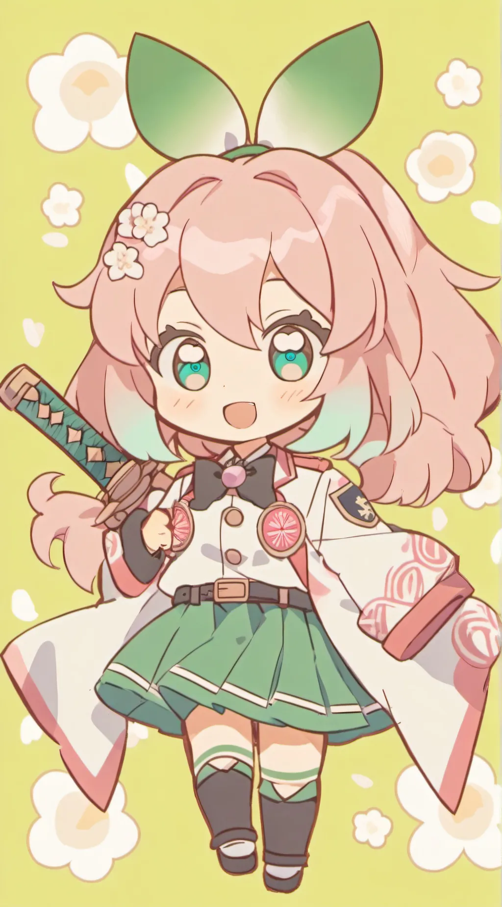 ai character: chibi mitsuri  background