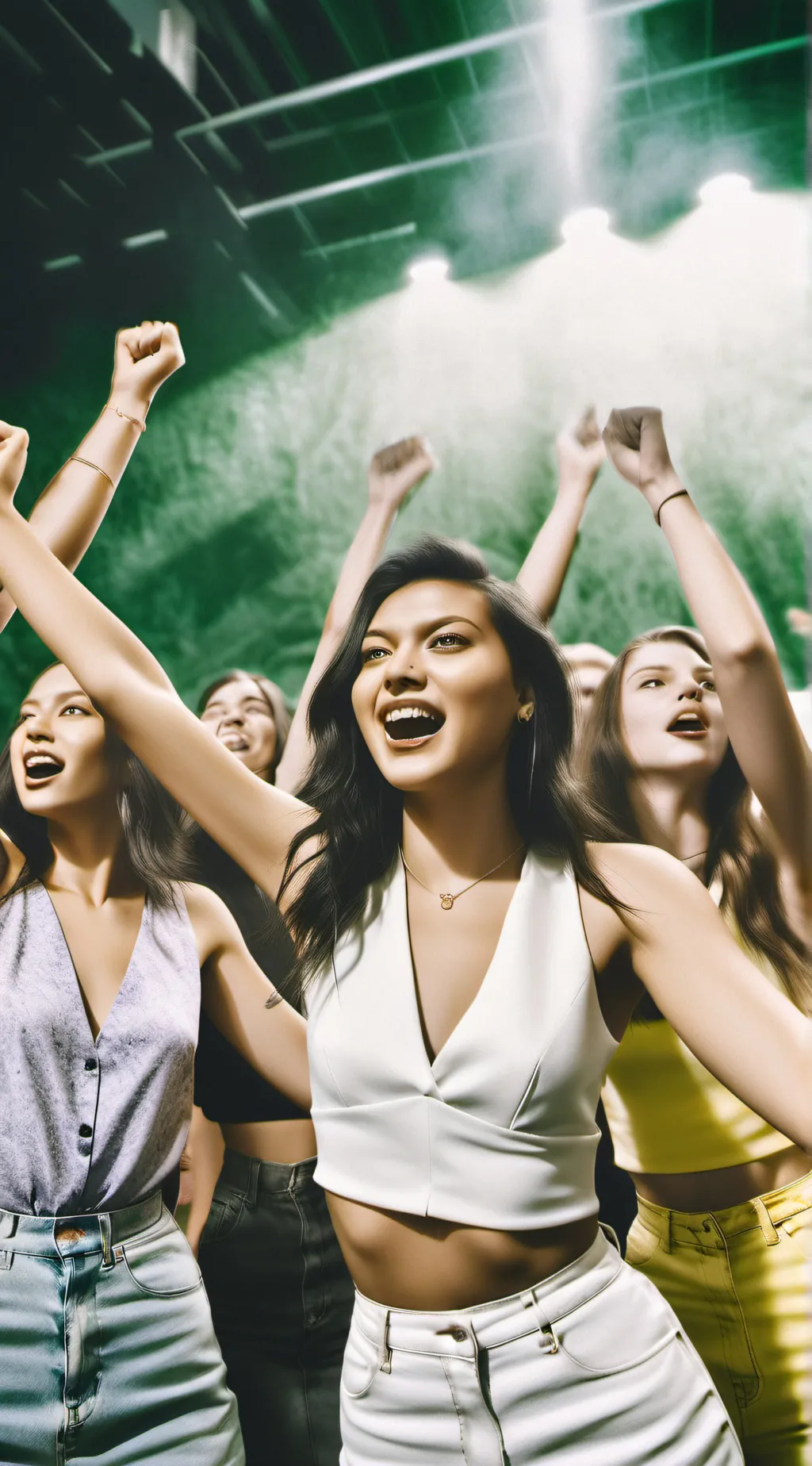 ai character: Girls at the club background