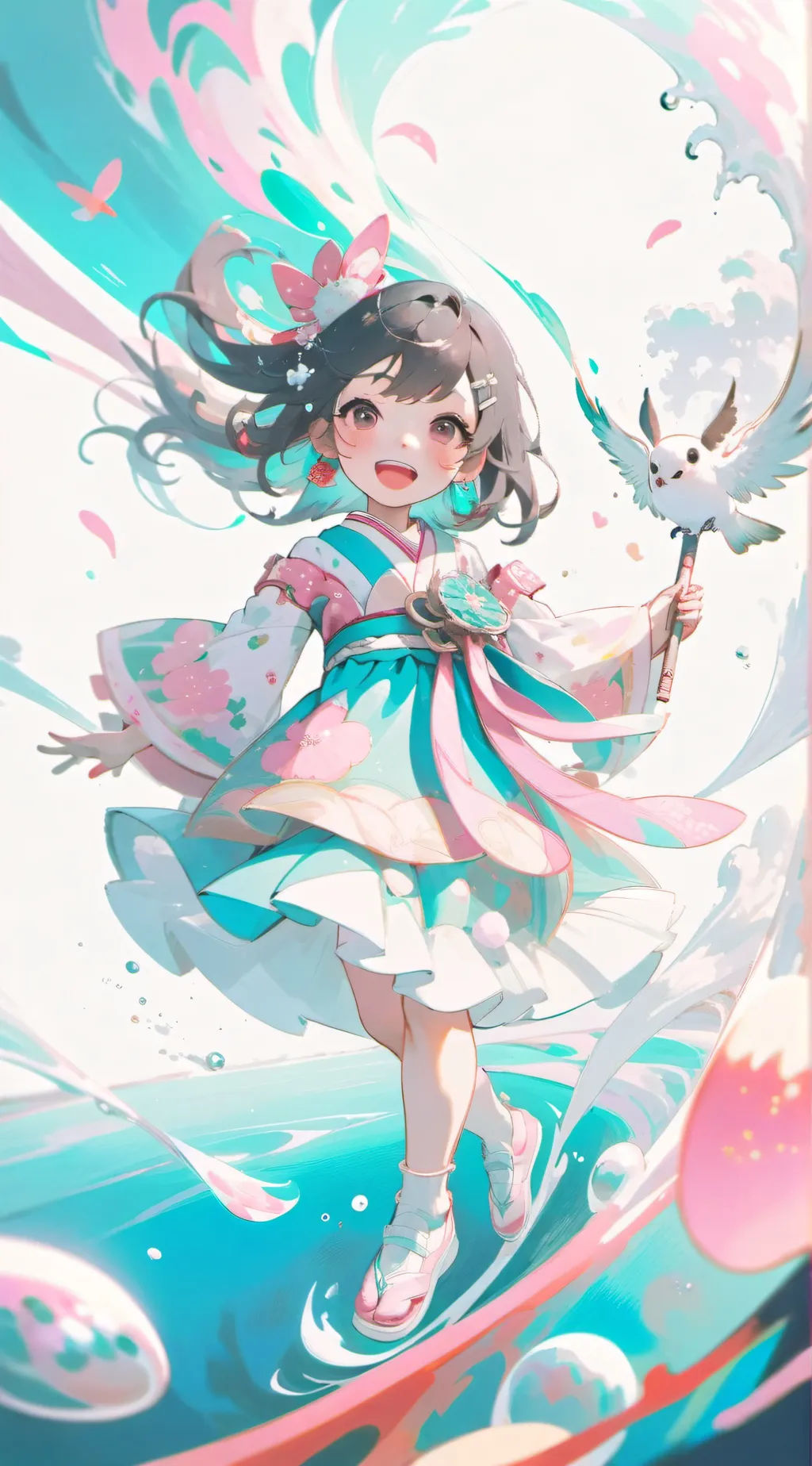 ai character: 😁 background