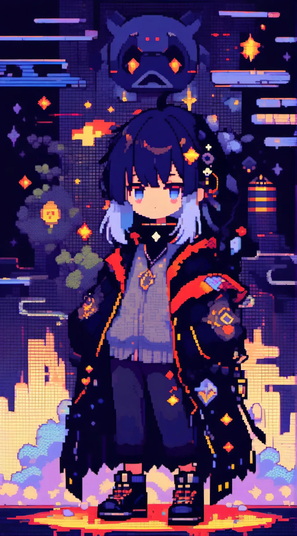 ai character: midnight  background