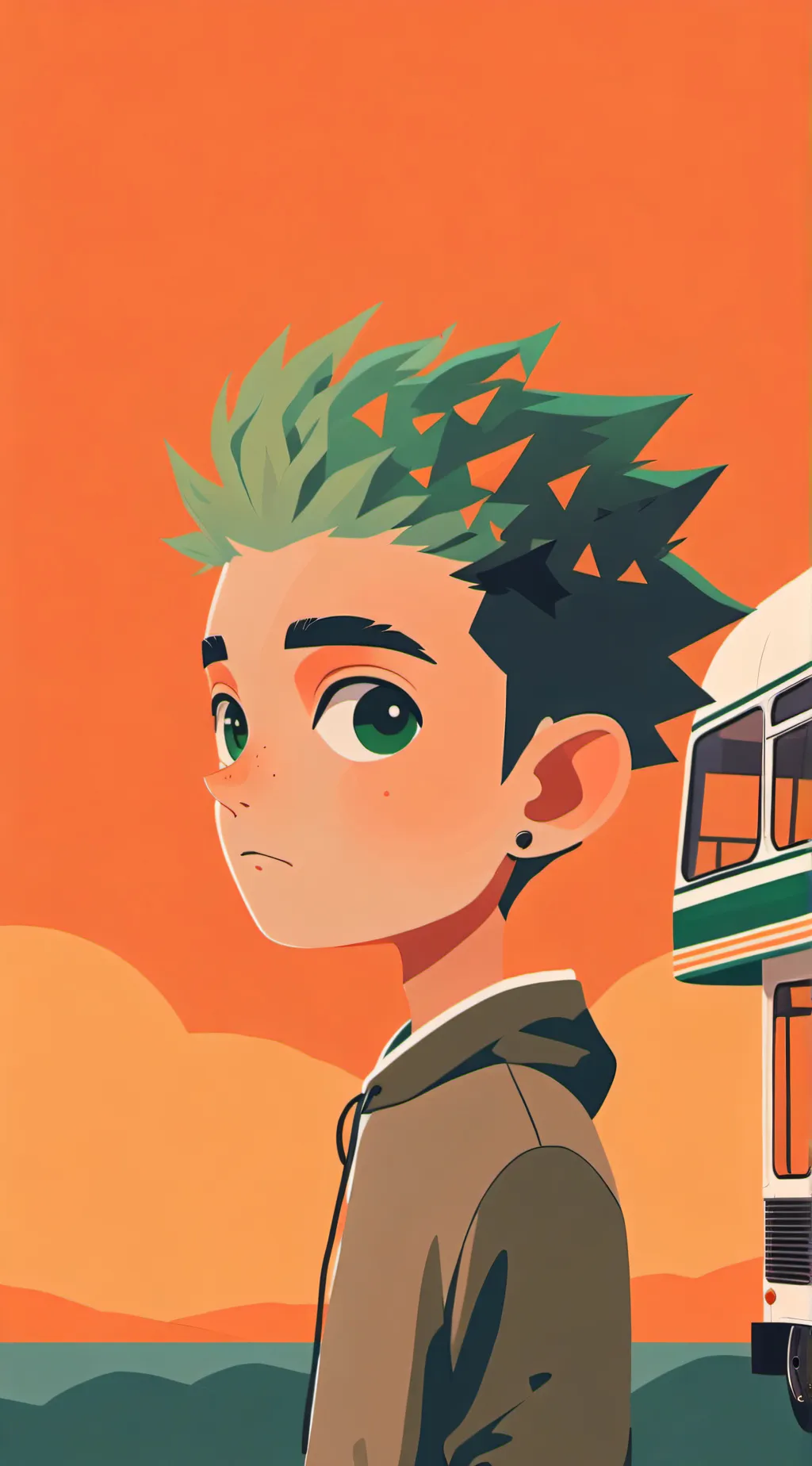 ai character: MHA field trip background