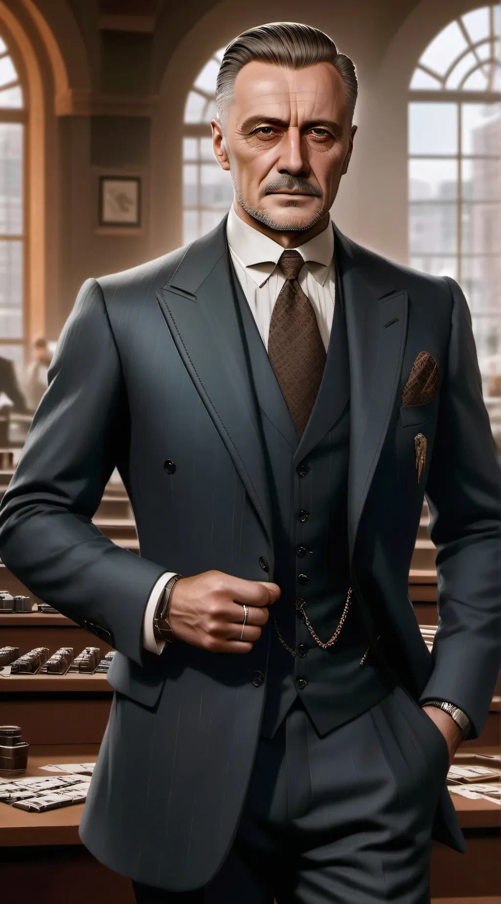 ai character: Hans Güttenbergen background