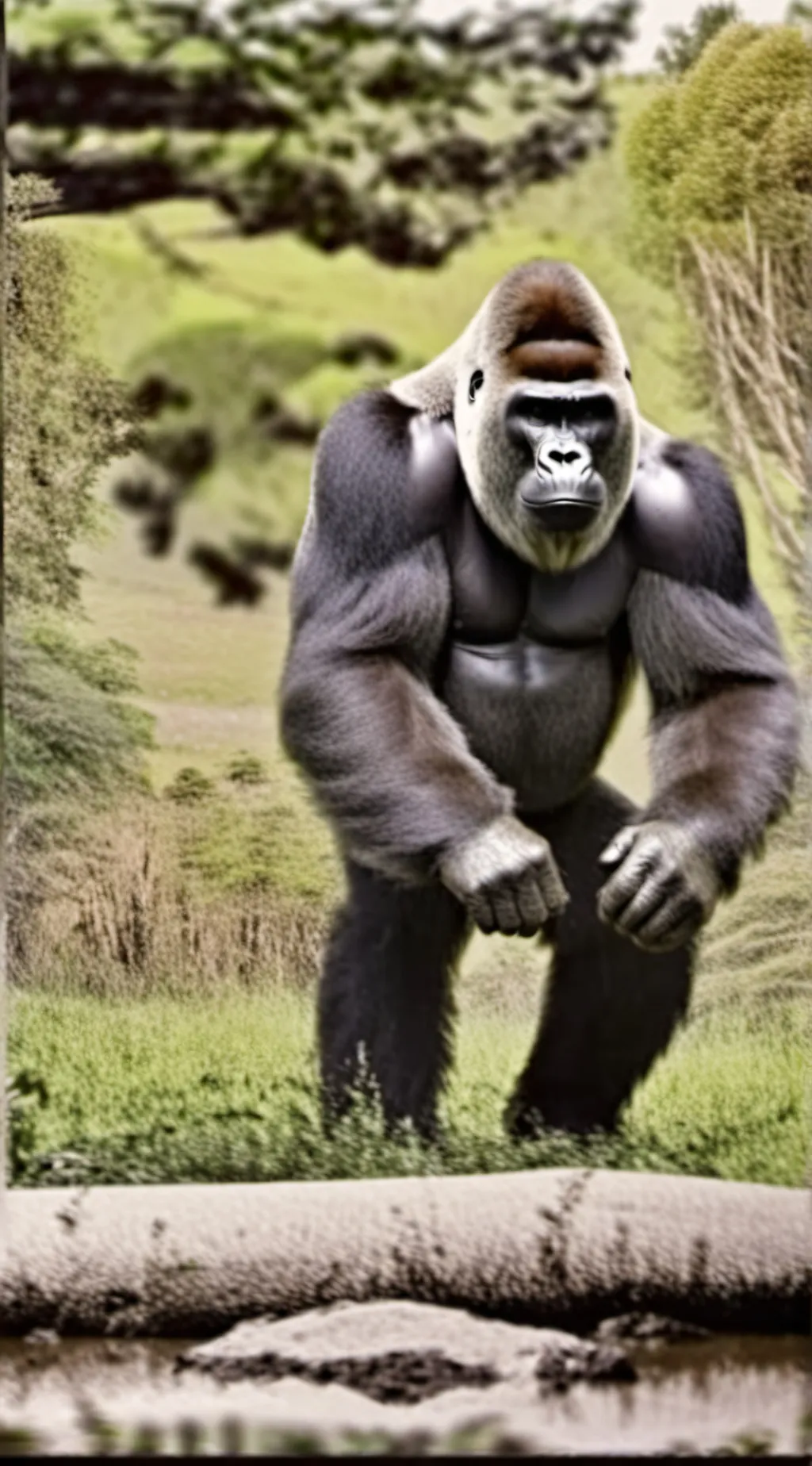 ai character: Harambe background