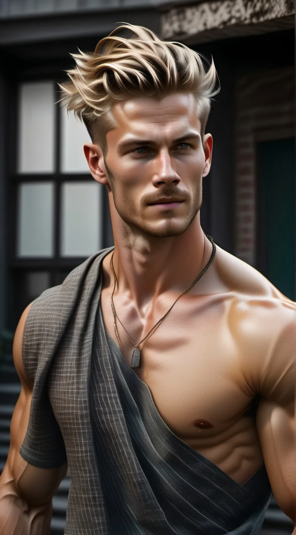 ai character: A day at work  background