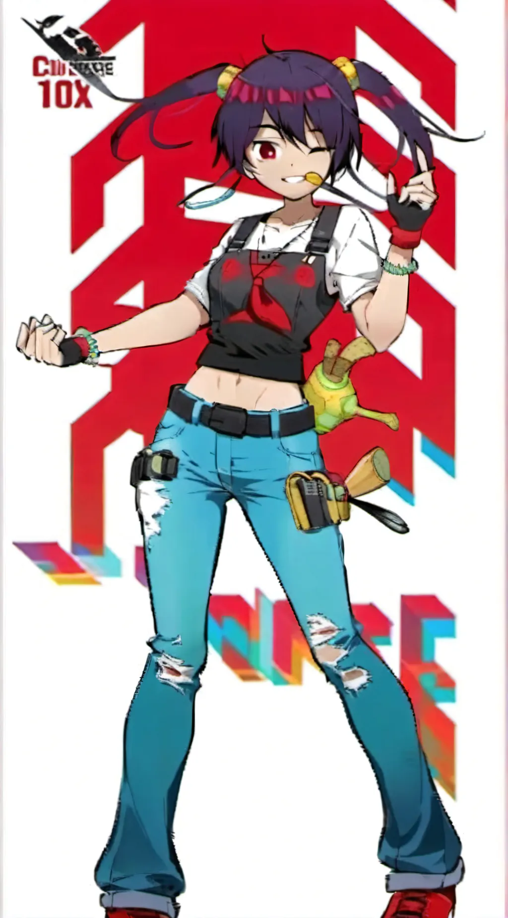 ai character: noodle 🌹💥 background