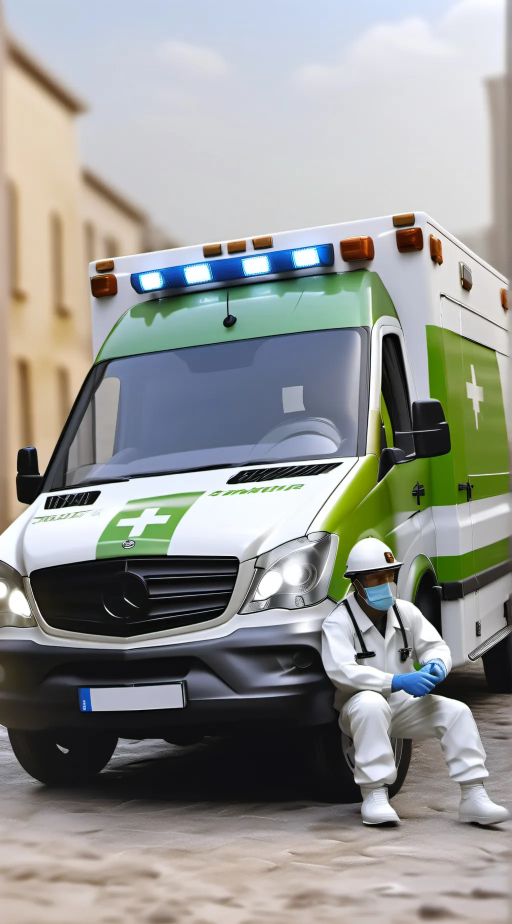 ai character: montreal ambulance background