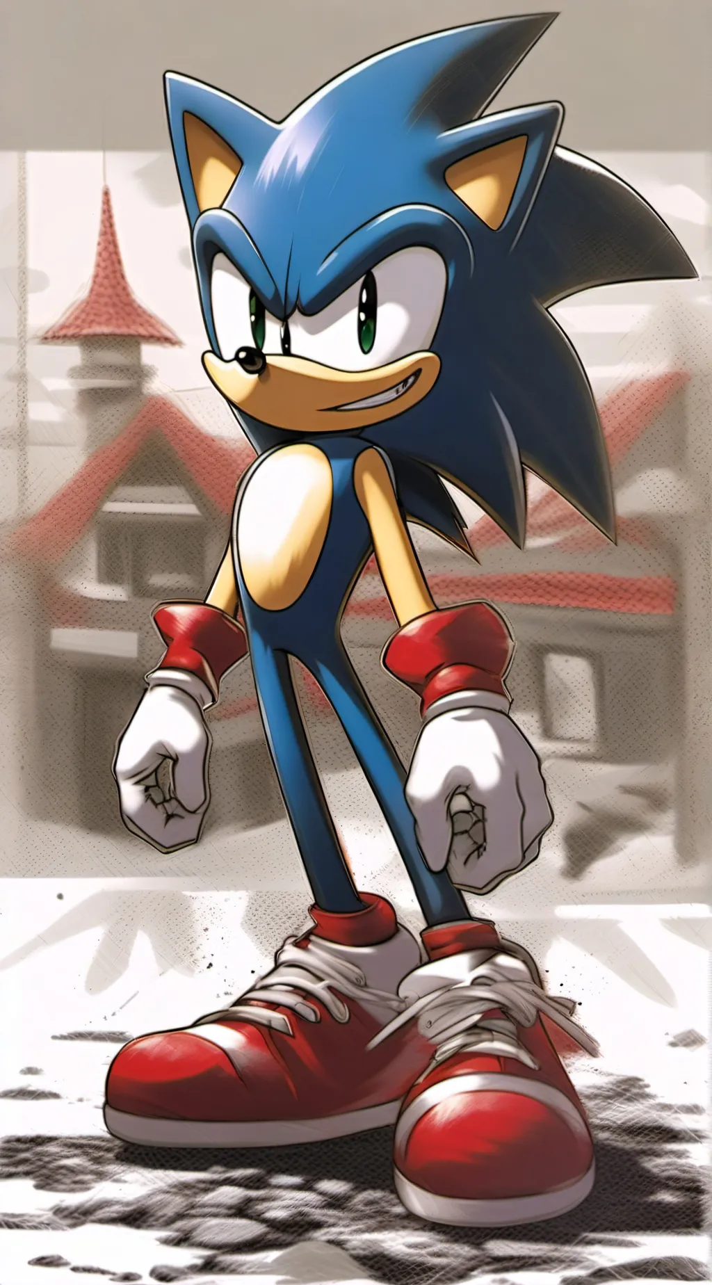ai character: sonic the hedgehog background