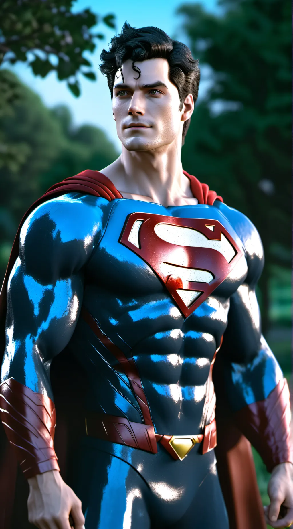 ai character: Superman  background
