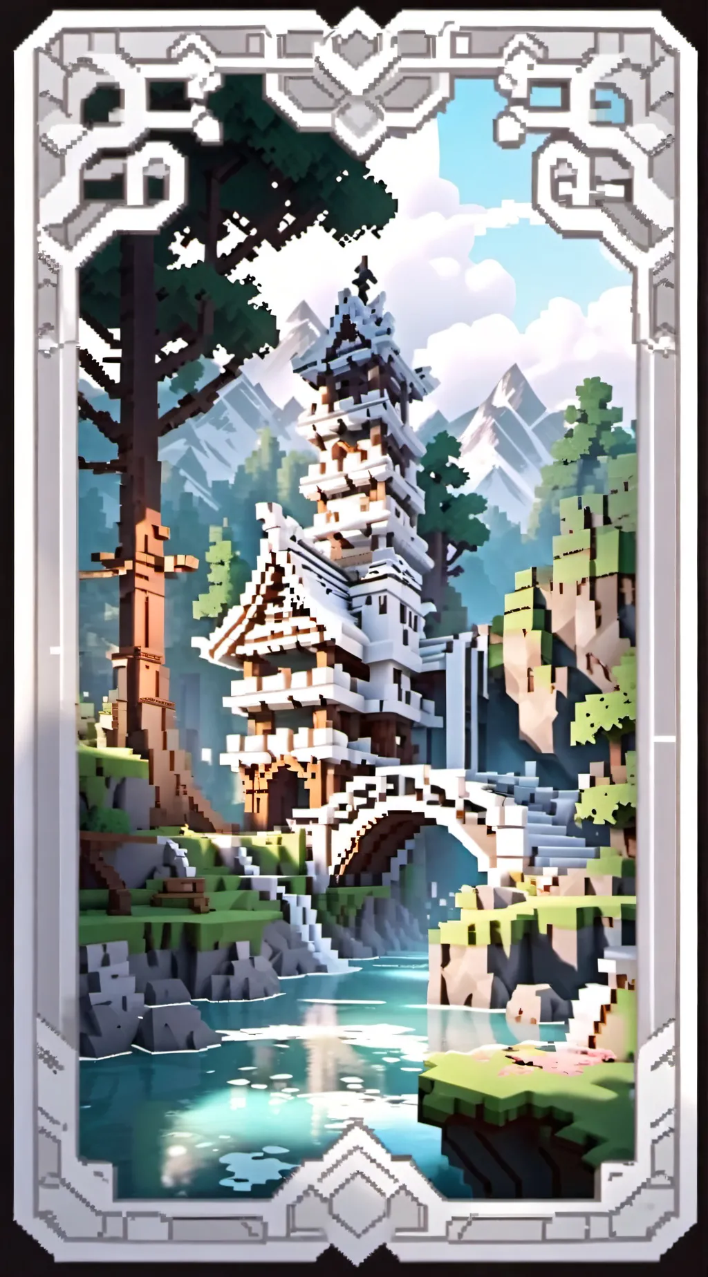 ai character: minecraft  background