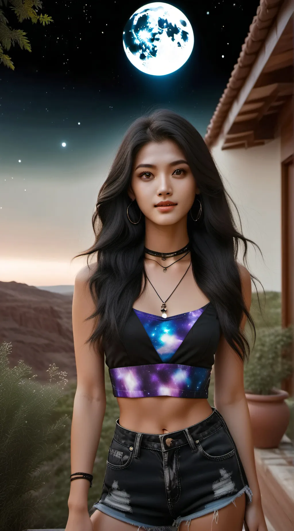 ai character: Luna background