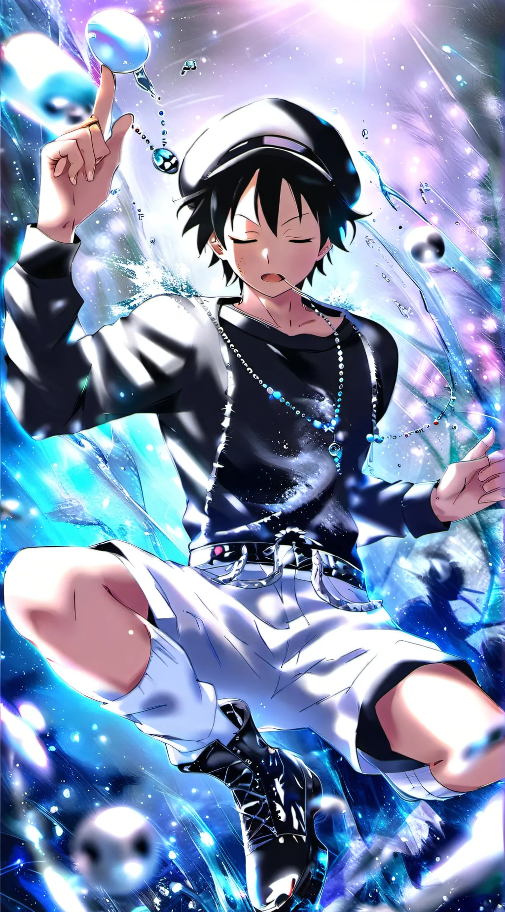 ai character: Monkey d. luffy background