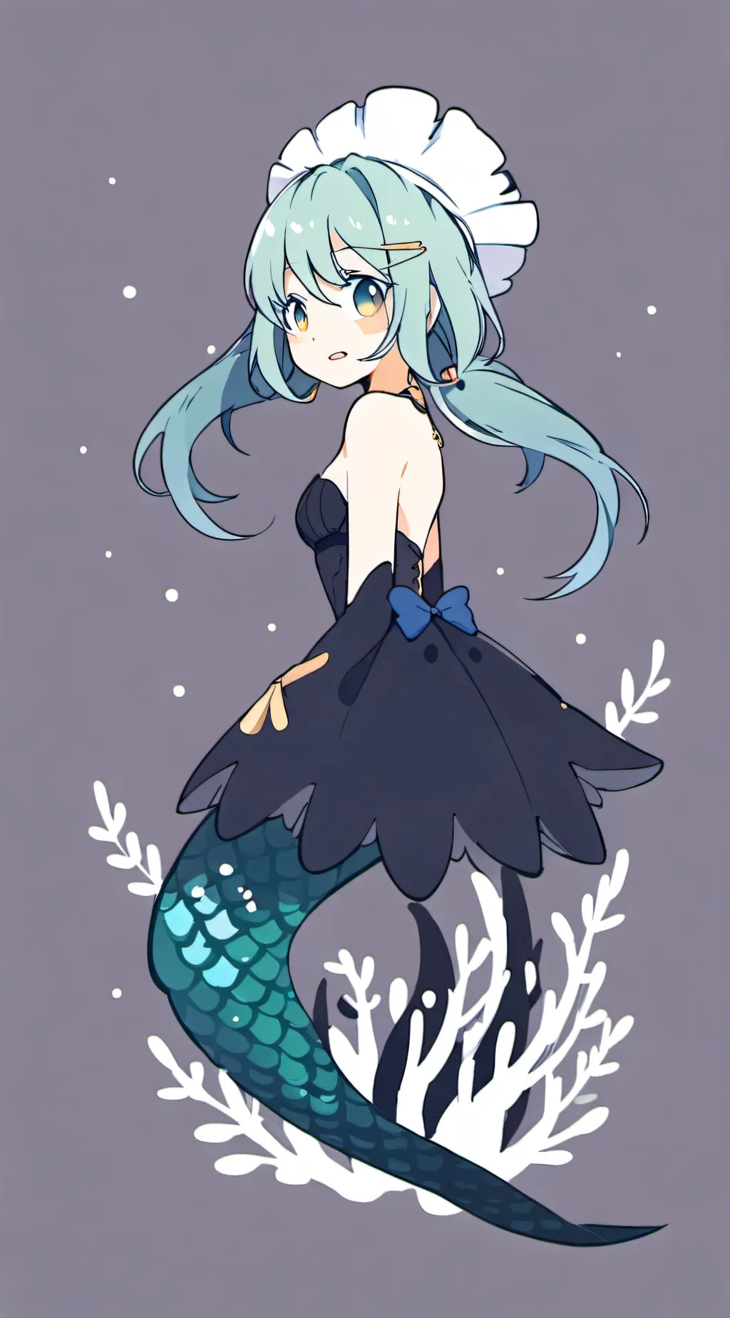 ai character: little trashmaid background