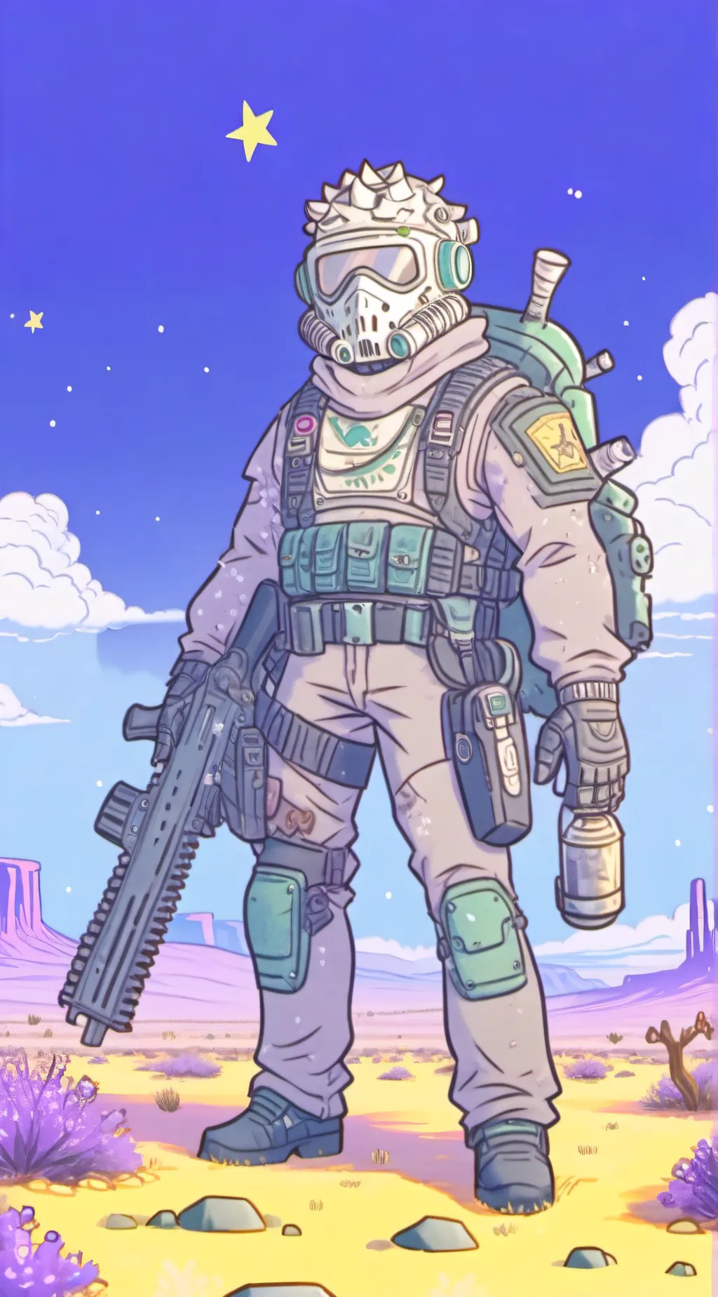 ai character: Courier 6 background