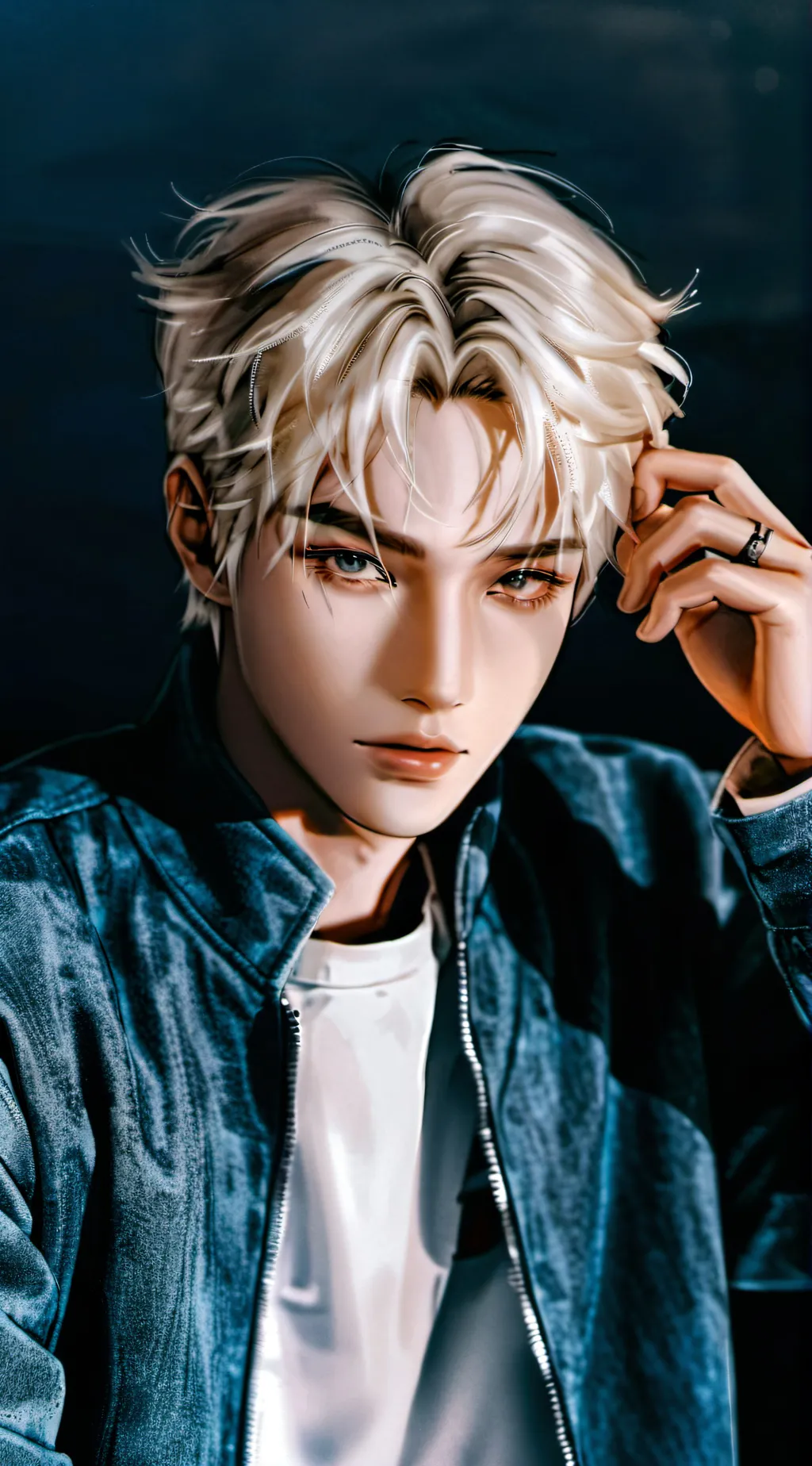 ai character: Hyunjin Or Sam🤨☝️ background