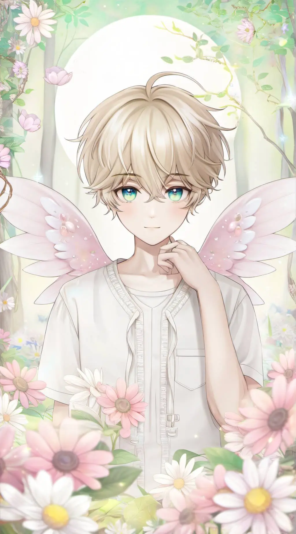 ai character: lost fairy  background