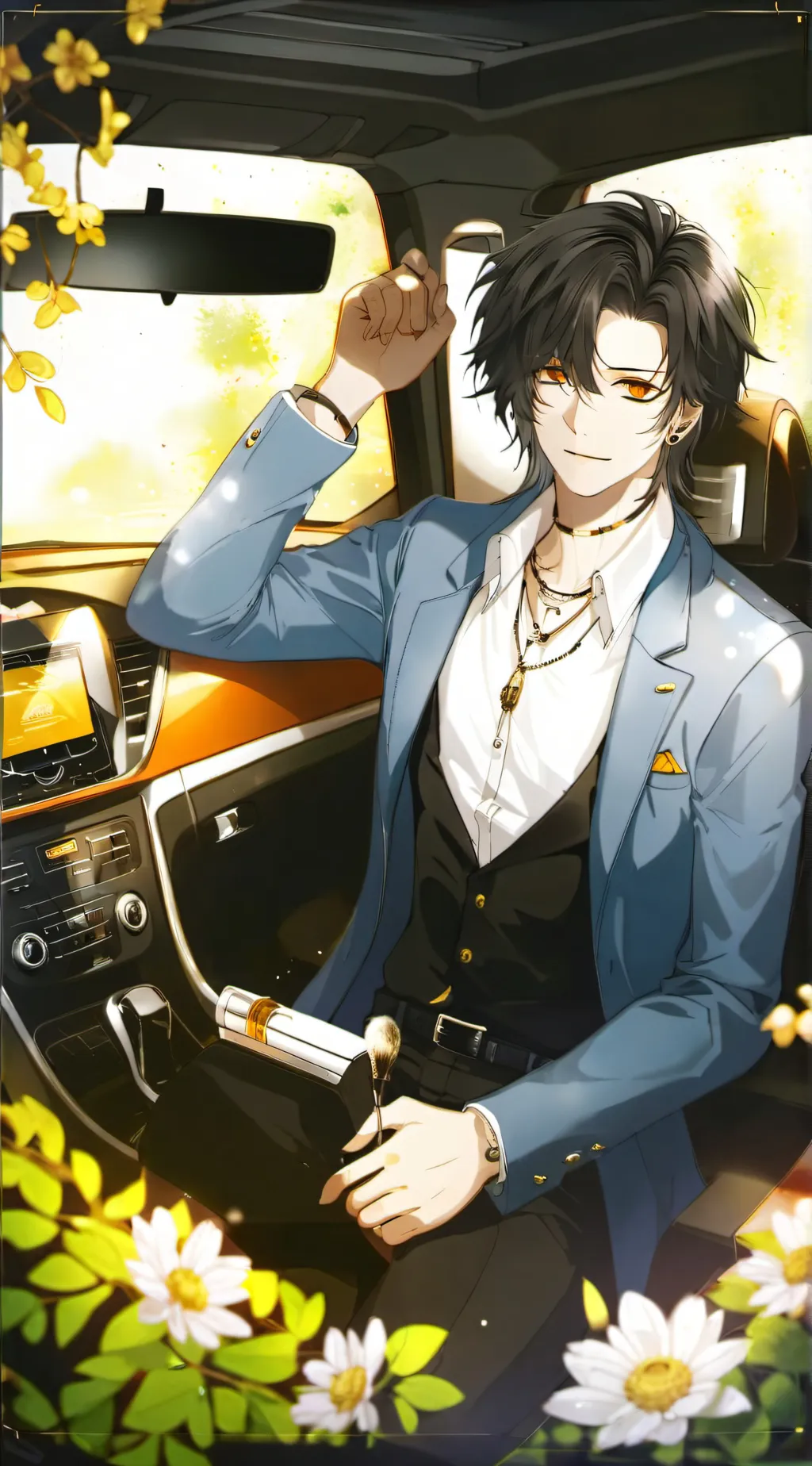 ai character: Family road trip background