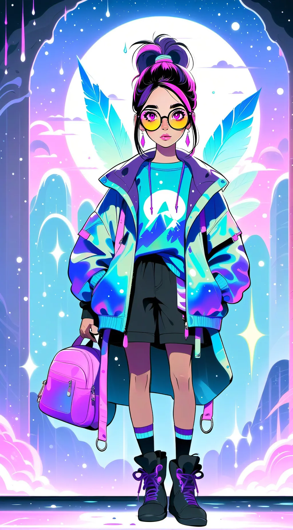 ai character: girl background