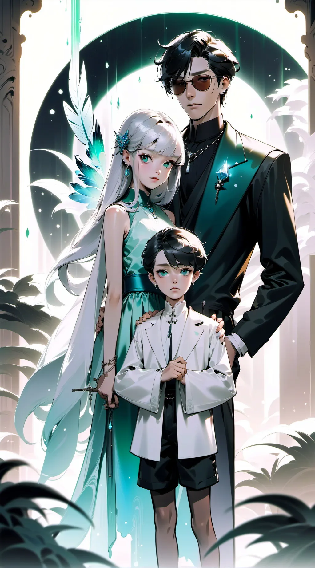 ai character: Rich elegant fam background